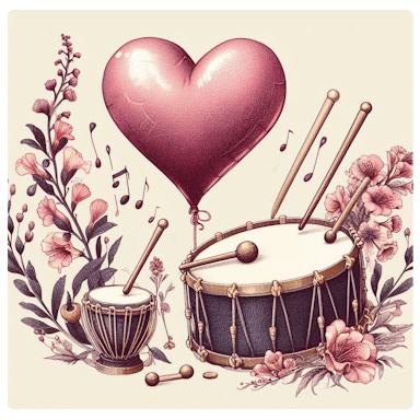 Un coeur qui bat du tambour